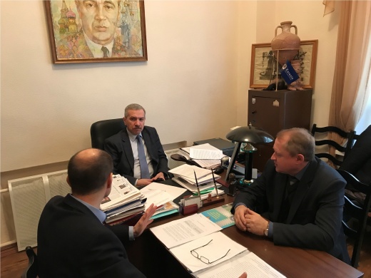 Working meeting with the head of the Research, Design and Technological Institute of Micrography