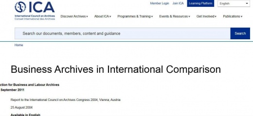 Сотрудничество с International Council on Archives